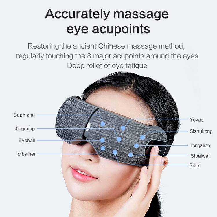 Accurately massage eye acupoints

Restoring the ancient Chinese massage method, regularly touching the 8 major acupoints around the eyes. Deep relief of eye fatigue.

Cuan zhu  
Jingming  
Eyeball  
Sibainei  
Yuyao  
Sizhukong  
Tongziliao  
Sibaiwai  
Sibai