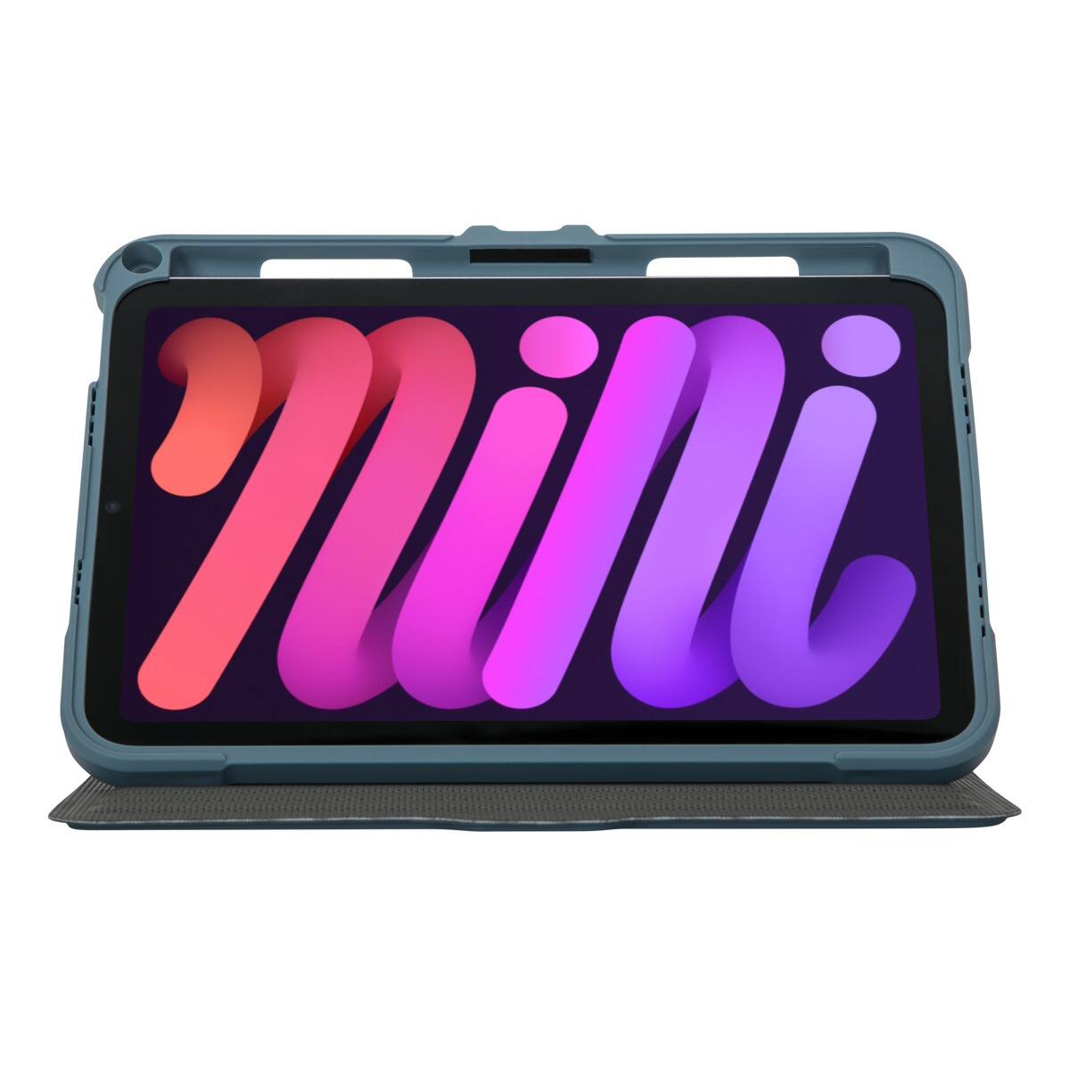 Alt View 12. Targus - Pro-Tek Antimicrobial Case for Apple iPad mini (A17 Pro) and Apple iPad mini (6th generation 2021) - China Blue.