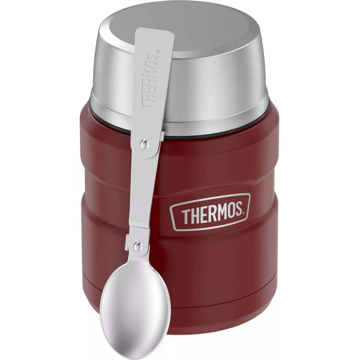 Thermos - 16 oz. Stainless King Vacuum Insulated Food Jar - Matte Cranberry - Red