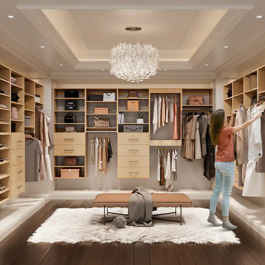 LOVMOR 19.5 in Wood Modular Closet System Unit Customizable Wall ...