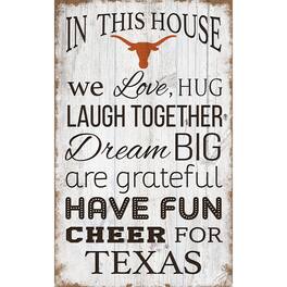 Fan Creations - Texas Longhorns 11'' x 19'' Team In This House Sign - Multicolor