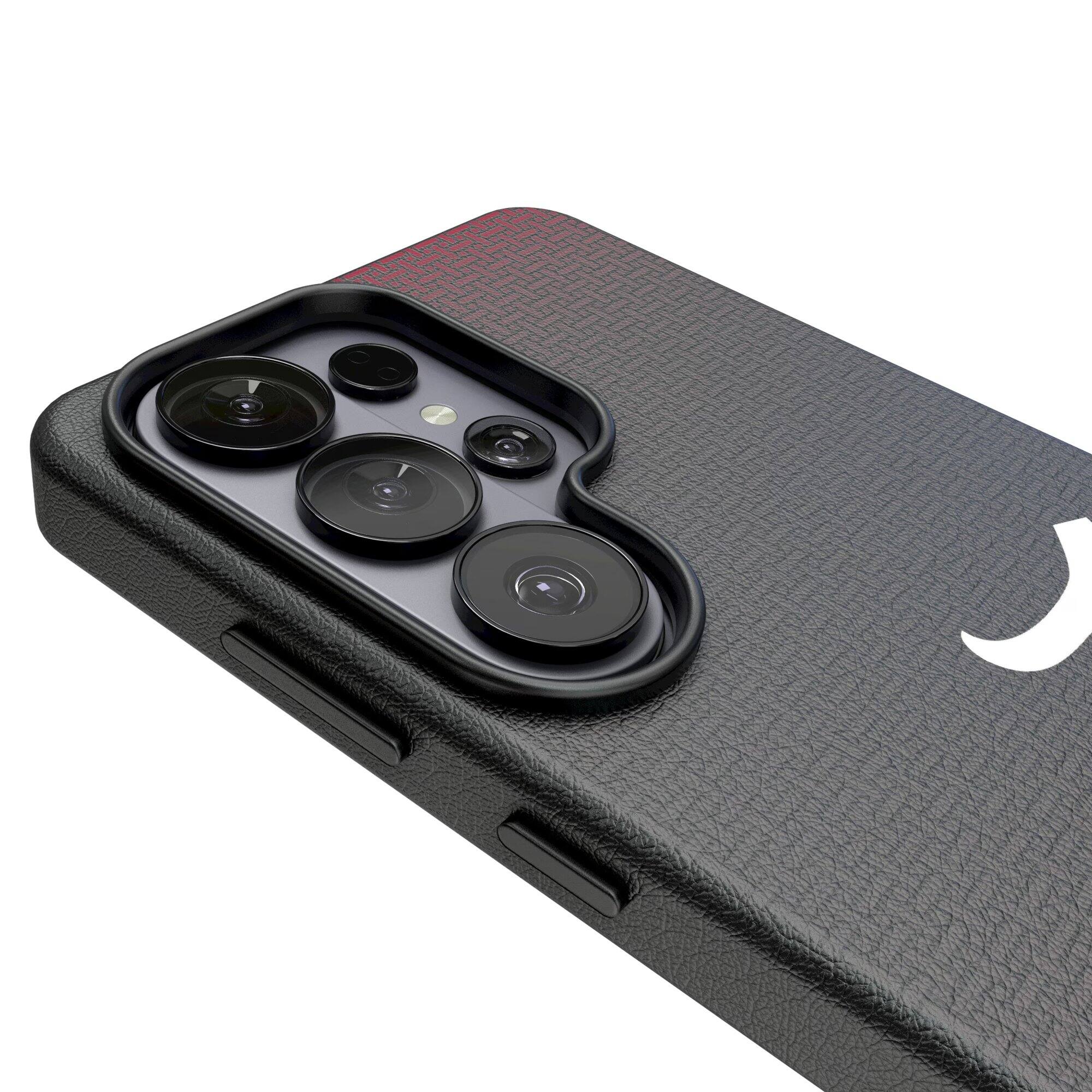 Alt View 2. Keyscaper - Alabama Crimson Tide Script A Galaxy Magnetic Bump Case - S26 - Black.