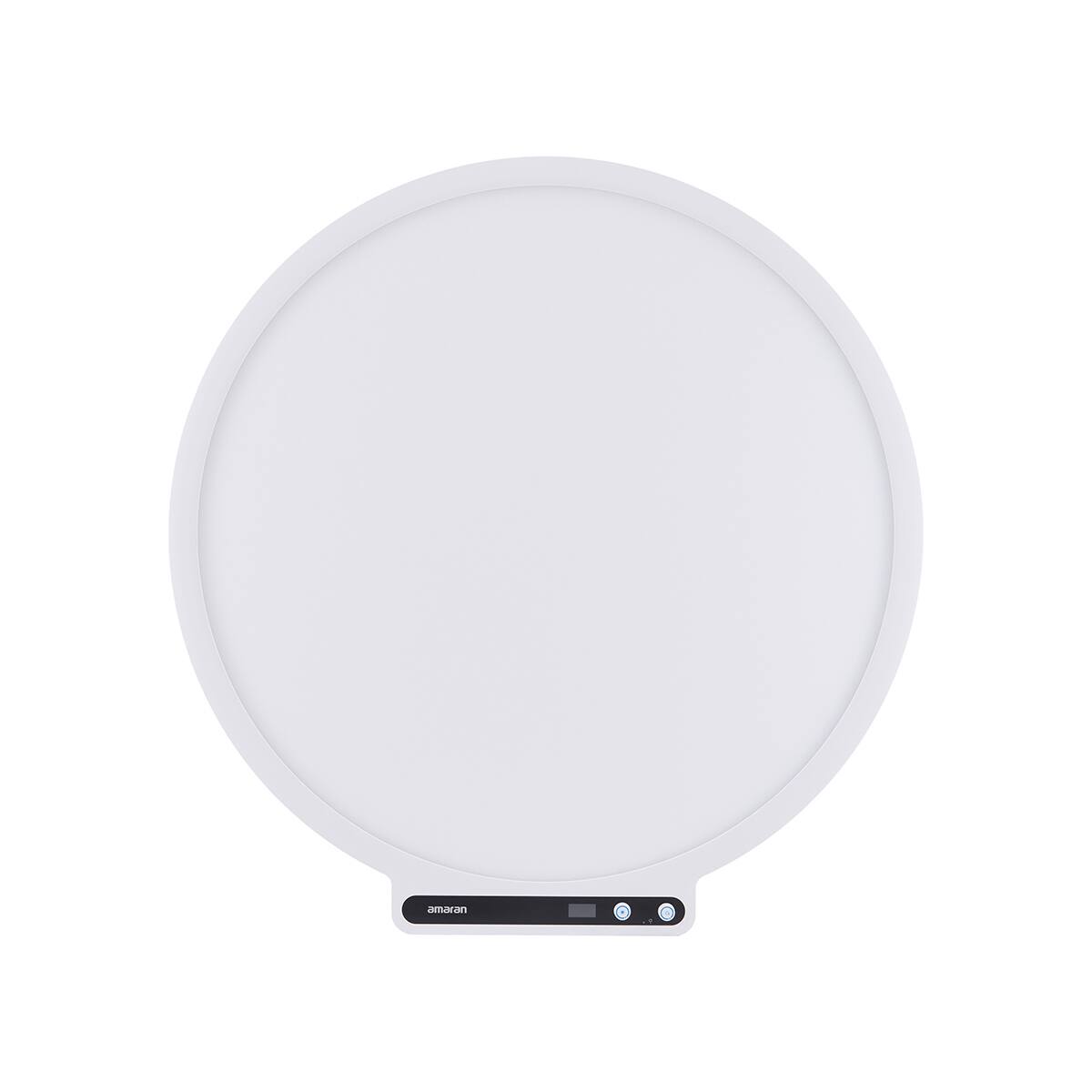 Alt View 2. Amaran - amaran Verge Max 22" 60W Bi-Color Circular LED Light Panel, White - Includes Desk Clamp Stand with a 360deg Swing.