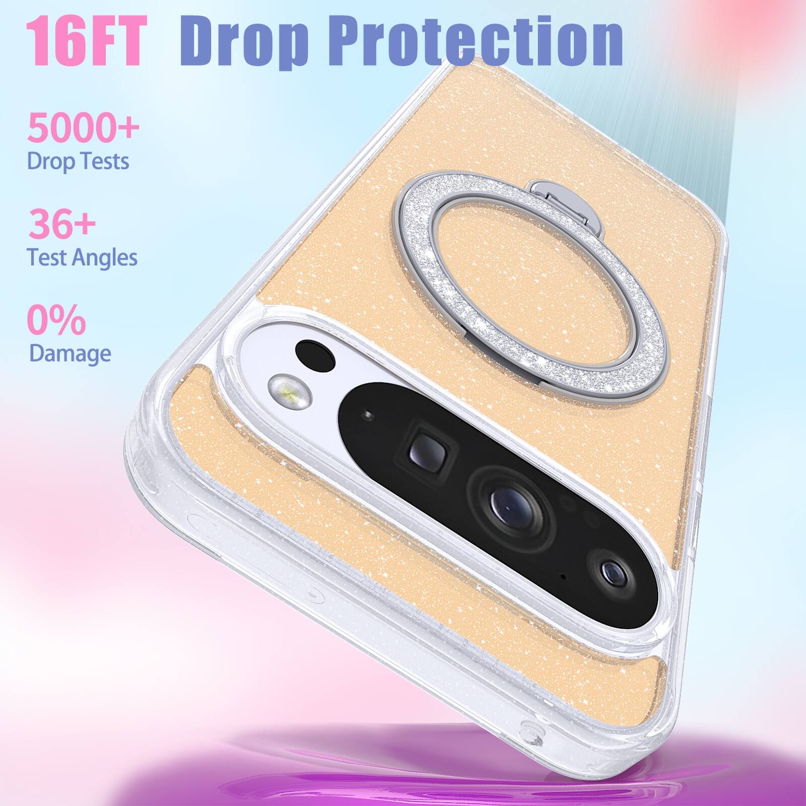 16FT Drop Protection  
5000+ Drop Tests  
36+ Test Angles  
0% Damage