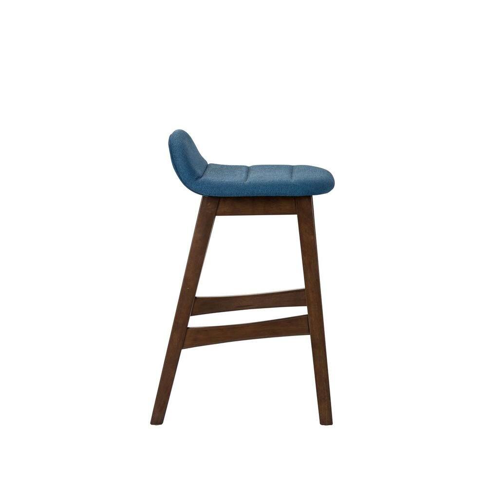 Alt View 1. Starlight Canyon Home - Brown Wooden Counter Height Chair with Back – Stylish Bar Stools for Kitchen - Brown.