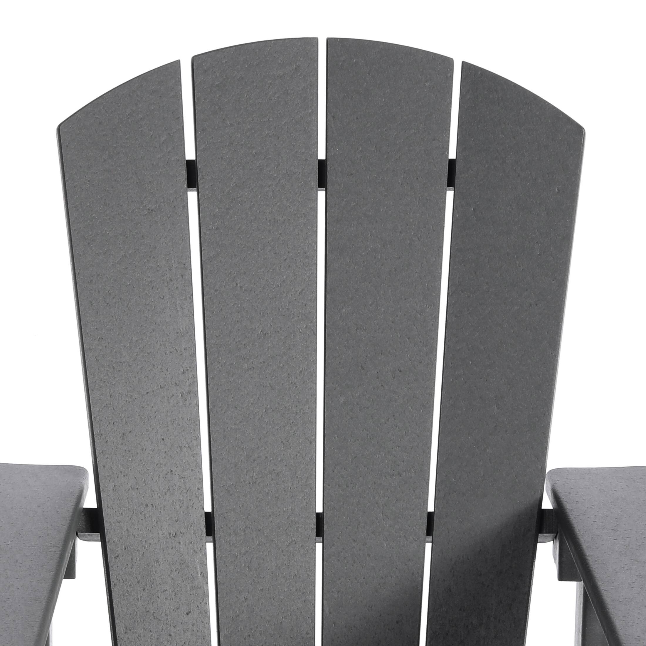 Alt View 4. WestinTrends - WestinTrends Malibu Kids Outdoor HDPE Adirondack Plastic Patio Chair - Gray.
