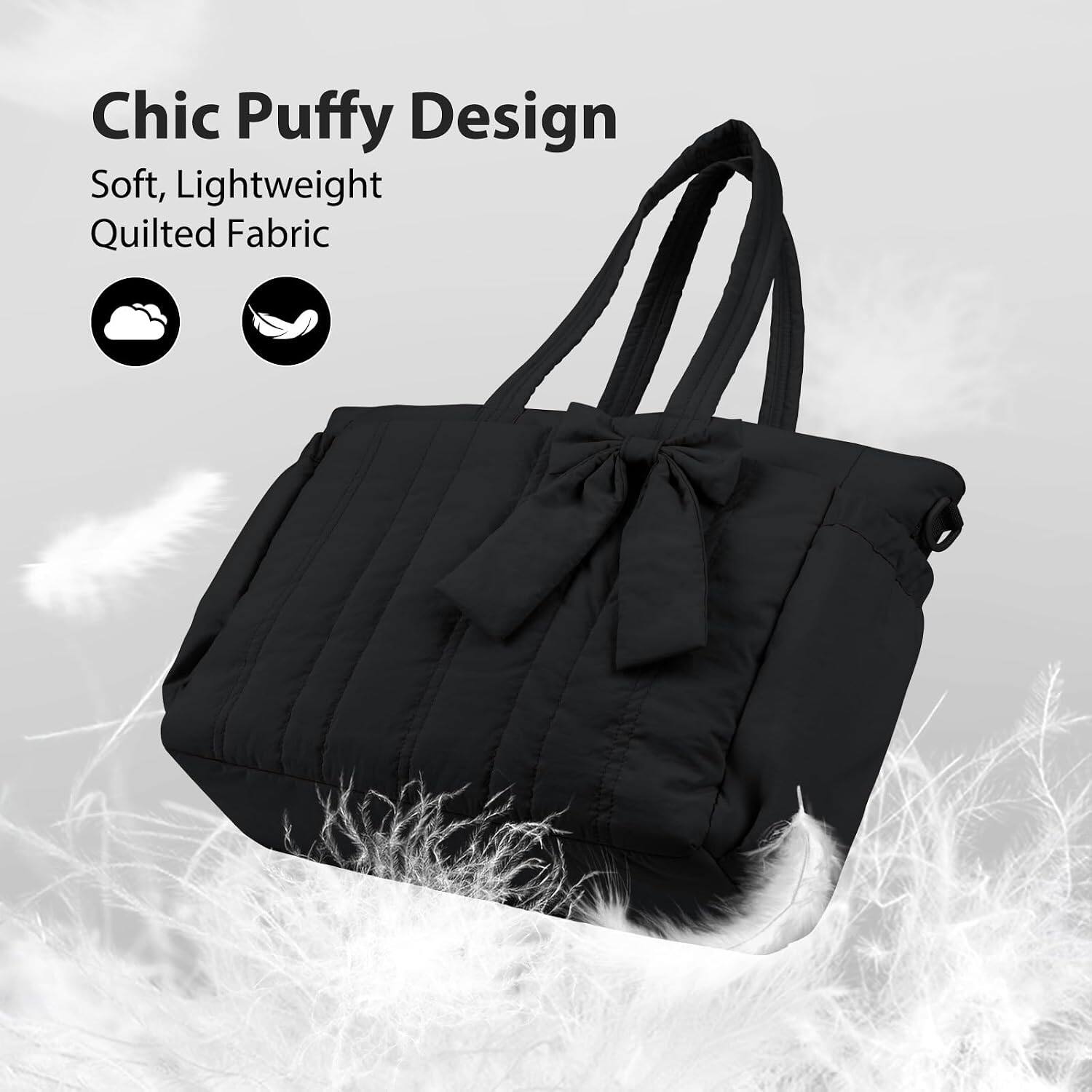 Chic Puffy Design  
Soft, Lightweight Quilted Fabric