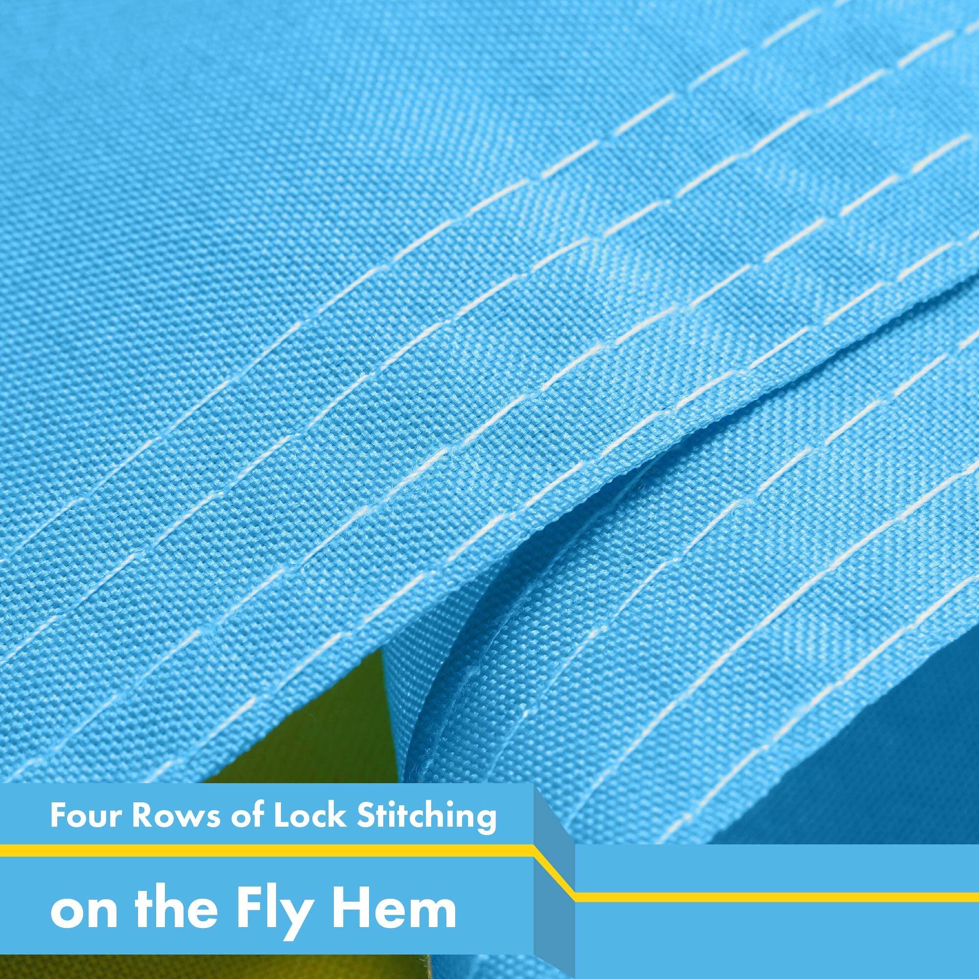Four Rows of Lock Stitching on the Fly Hem