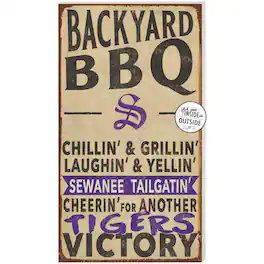 Jardine - Sewanee Tigers 11'' x 20'' Indoor/Outdoor BBQ Sign - Brown