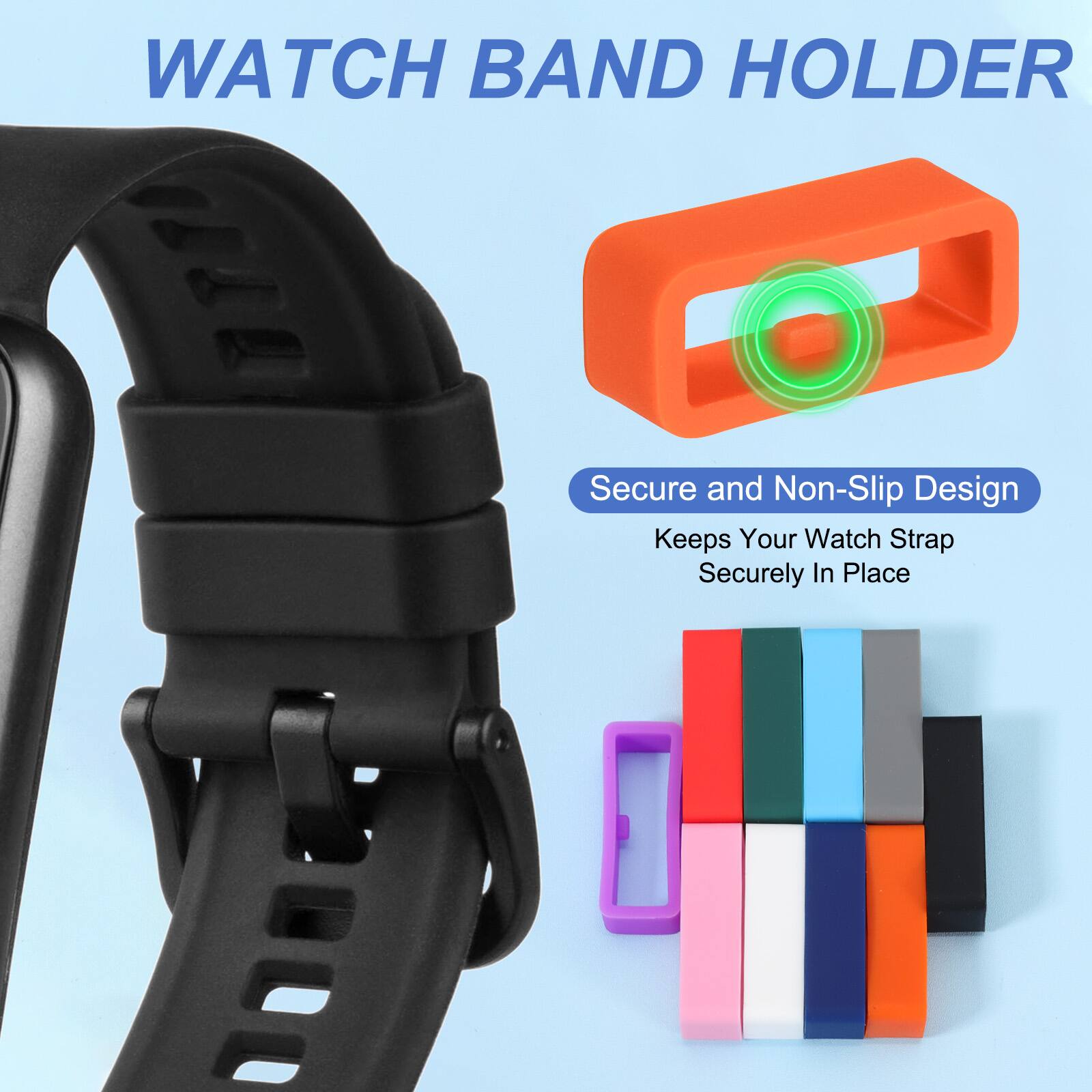 WATCH BAND HOLDER

Secure and Non-Slip Design
Keeps Your Watch Strap Securely In Place