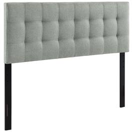 Lily Upholstered Fabric King Headboard by Modway - Gray