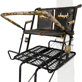 Muddy - The Partner 17 Foot Hunting Ladderstand, 2 Person Climbing Tree Stand - Black