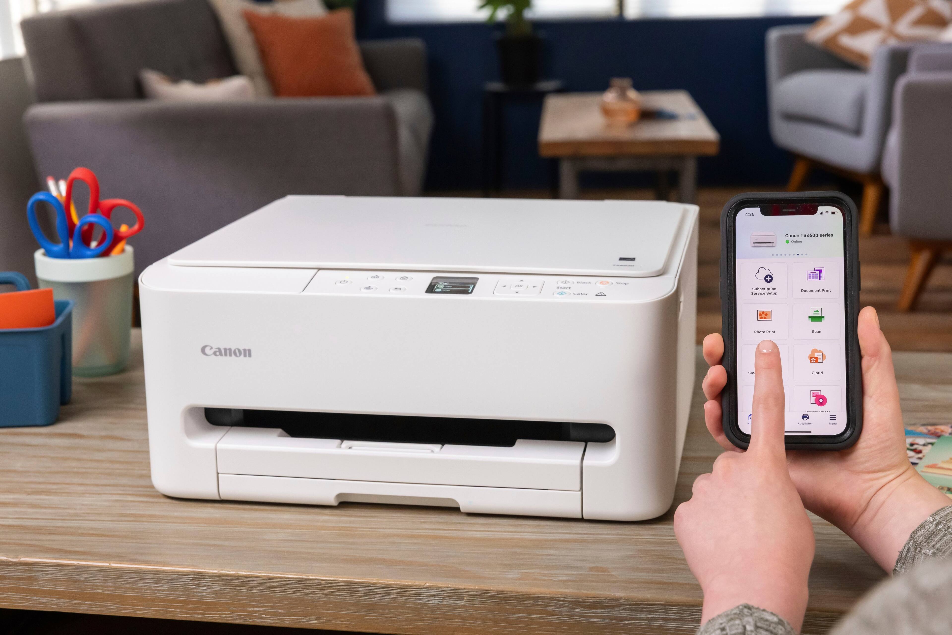 Canon T54650 series

- Service Setup
- Document Print
- Photo Print
- Scan
- Cloud
- Canon PRINT Business