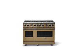Viking - 48"W. 7.3 Cu. Ft. Freestanding Sealed 8 Burner Gas Range - Golden Hour - Golden Hour