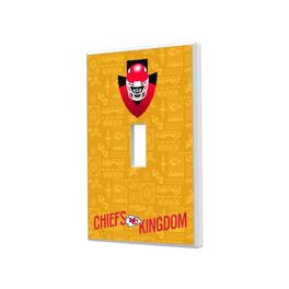 Keyscaper - Kansas City Chiefs 2024 Illustrated Limited Edition Single Toggle Light Switch Plate - White