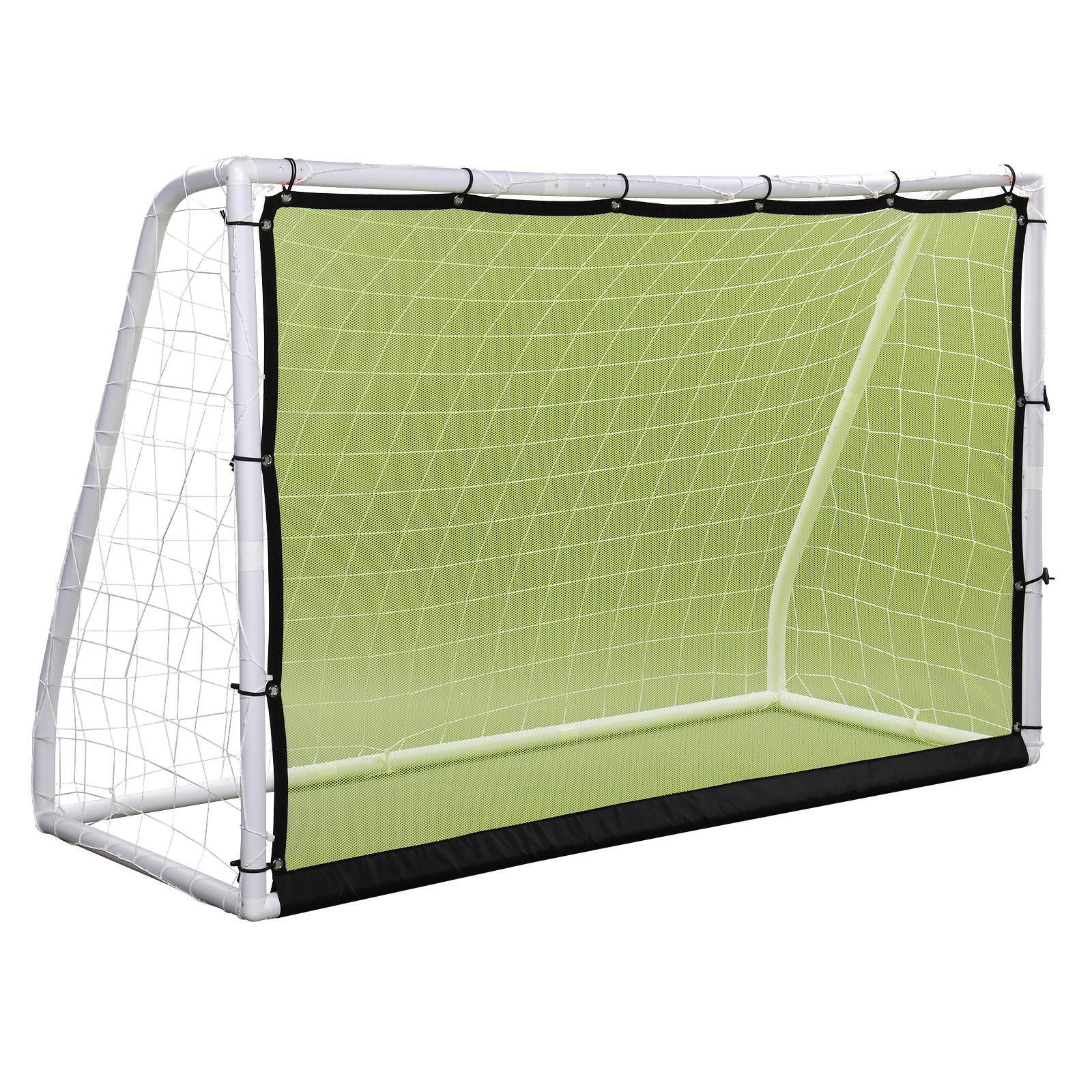Angle. Winado - Portable 3-in-1 Football Exercise Soccer Goal 6'x4' Football Net Straps - White.