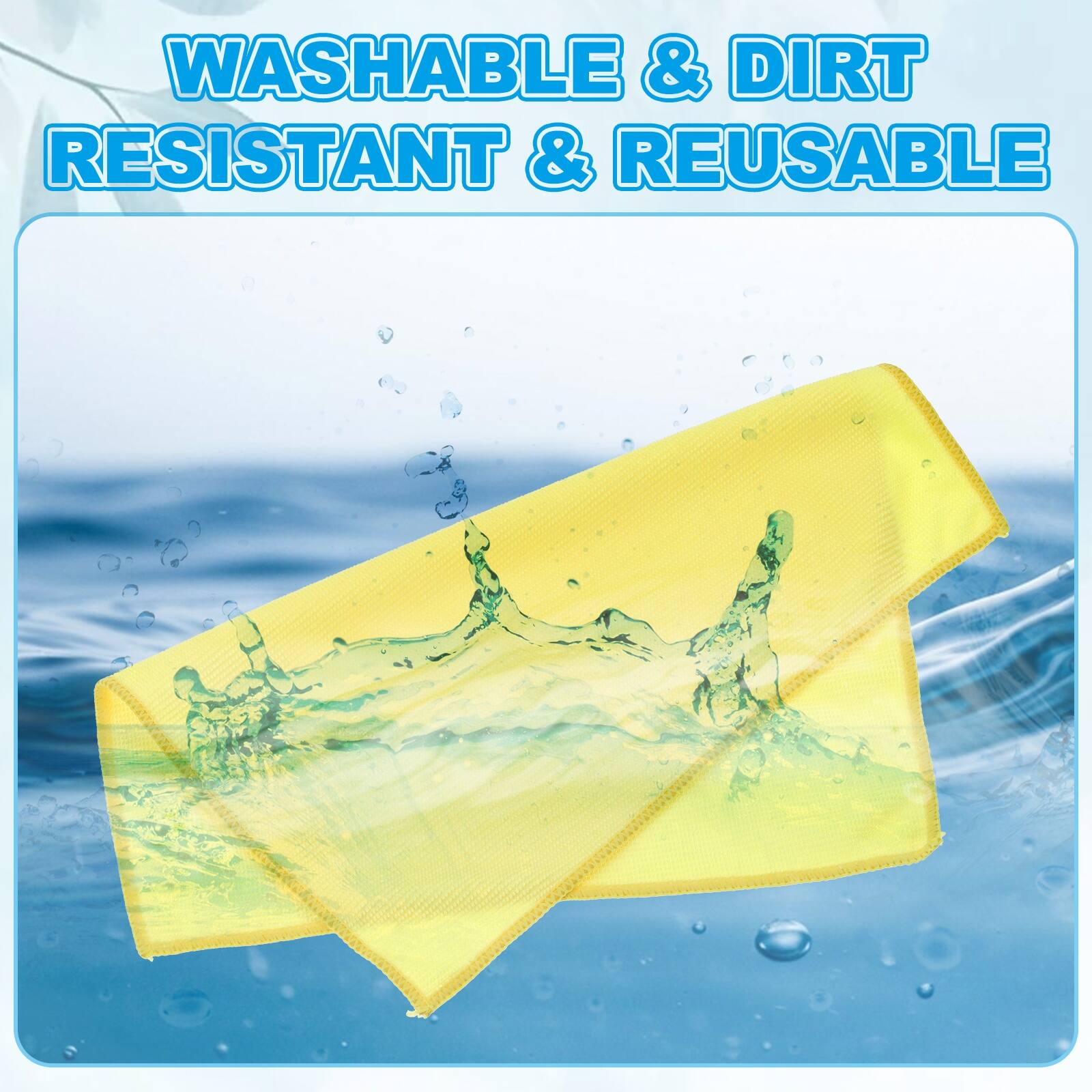 WASHABLE & DIRT RESISTANT & REUSABLE