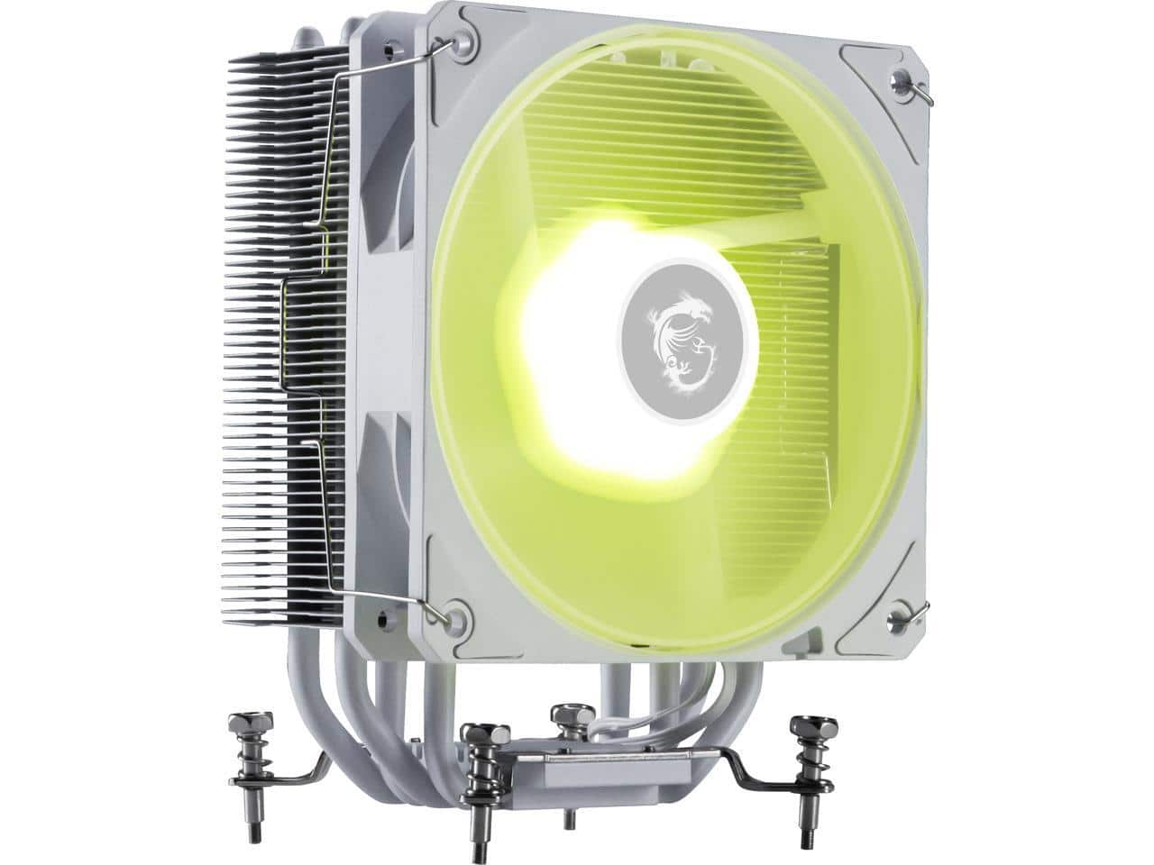 MSI - MAG COREFROZR AA13 Air CPU Cooler, Single 120mm PWN Fans, ARGB lighting controlled by software - White
