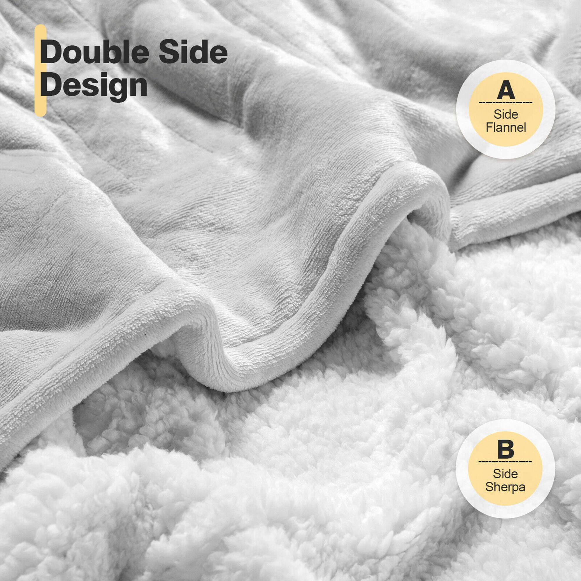 Double Side Design A Side Flannel B Side Sherpa