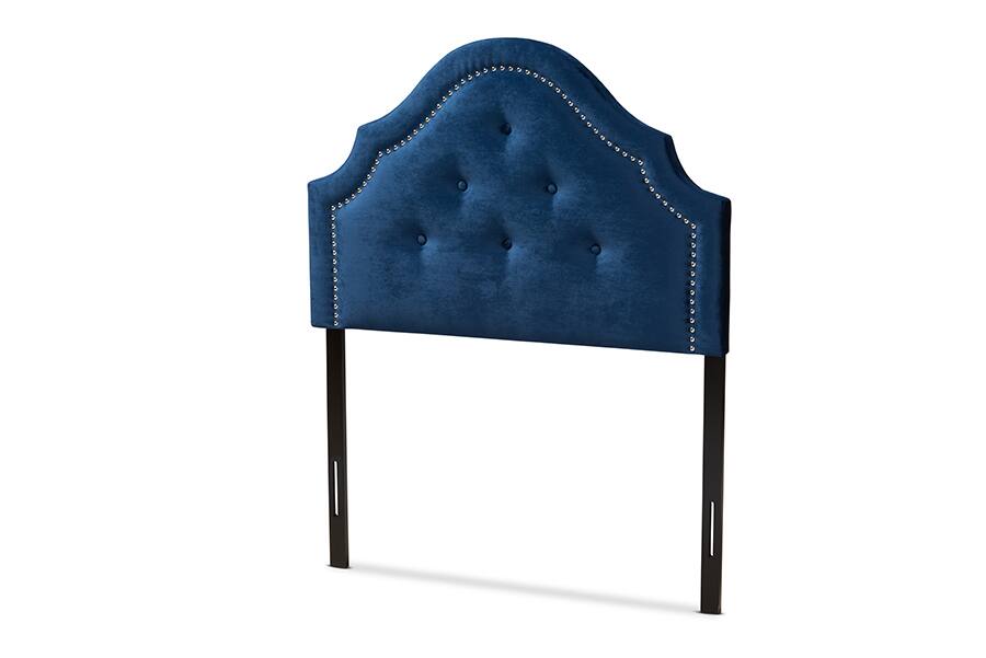 Baxton Studio - Cora Modern and Contemporary Velvet Fabric Upholstered Twin Size Headboard - Royal Blue