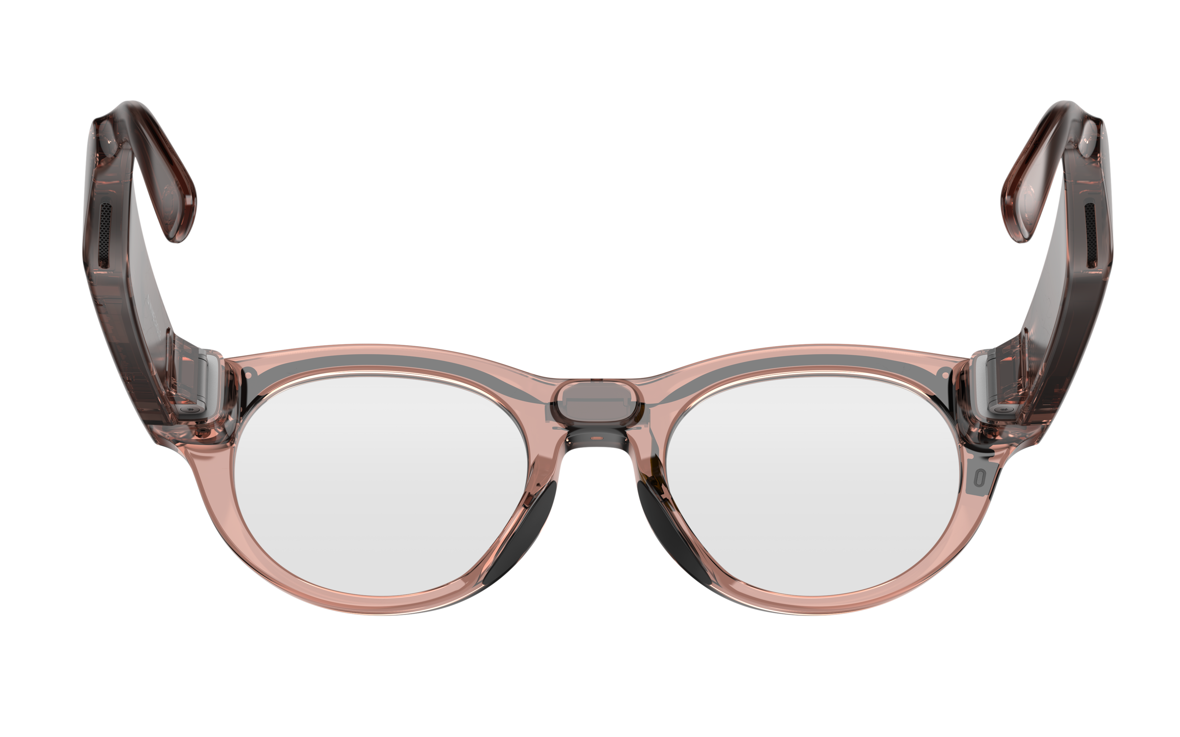 Alt View 3. HTC - VIVE Eagle™ AI Glasses – Round, Clear Lens - Clear Brown.