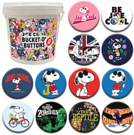 PopMarket - Joe Cool 144 Pc Bucket O Buttons - NOVELTIES - Multicolor