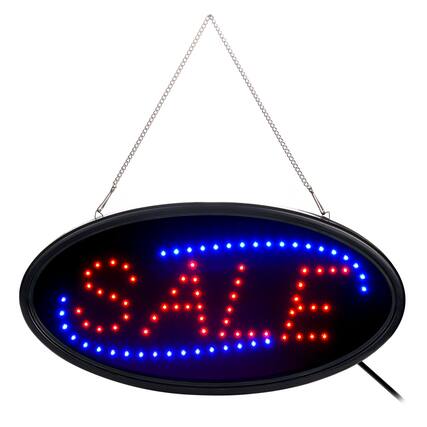 Front. Fitnate - Ultra Bright Open Sign Neon LED Light Flash Business Ad Board - Blue Red.