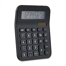 Staples - 8-Digit Battery & Solar Basic Calculator, (ST230-CC) - Black