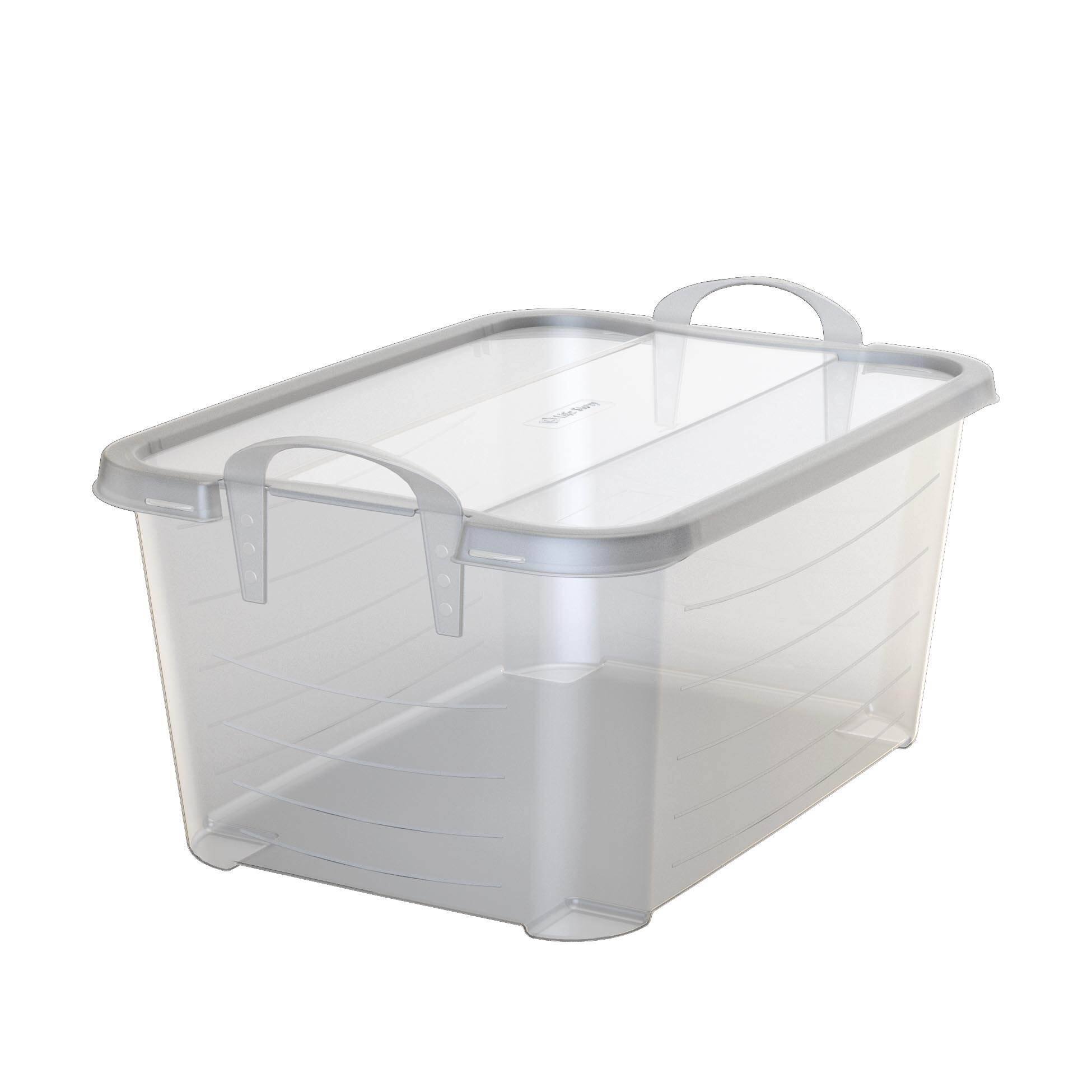 Alt View 5. Life Story - Life Story 55 Quart Stackable Storage Bin, Light Duty Container, Clear, 12 Pack - Clear.