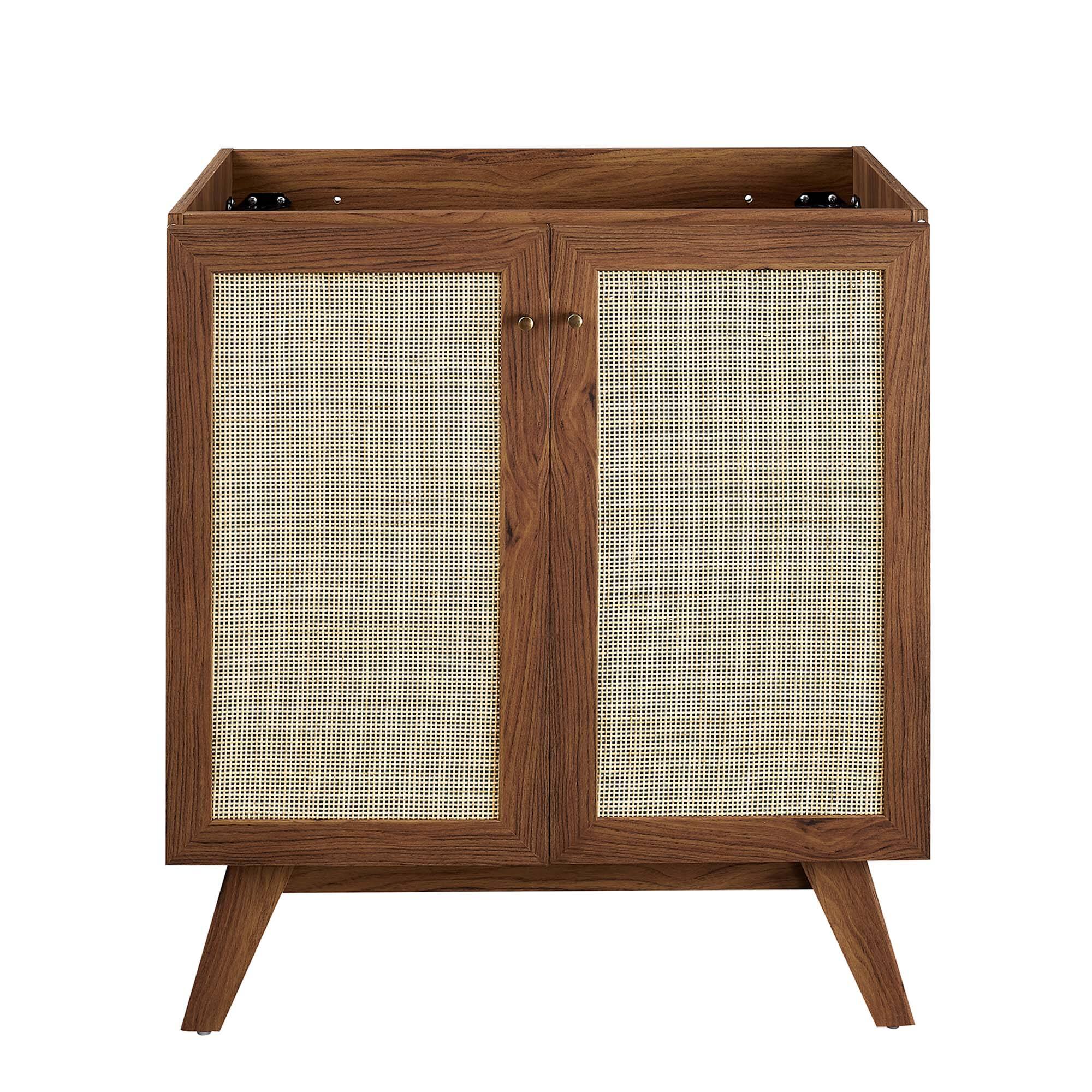 Alt View 4. Modway - Soma Bathroom Cabinet Basin Not Included by Modway - Walnut.