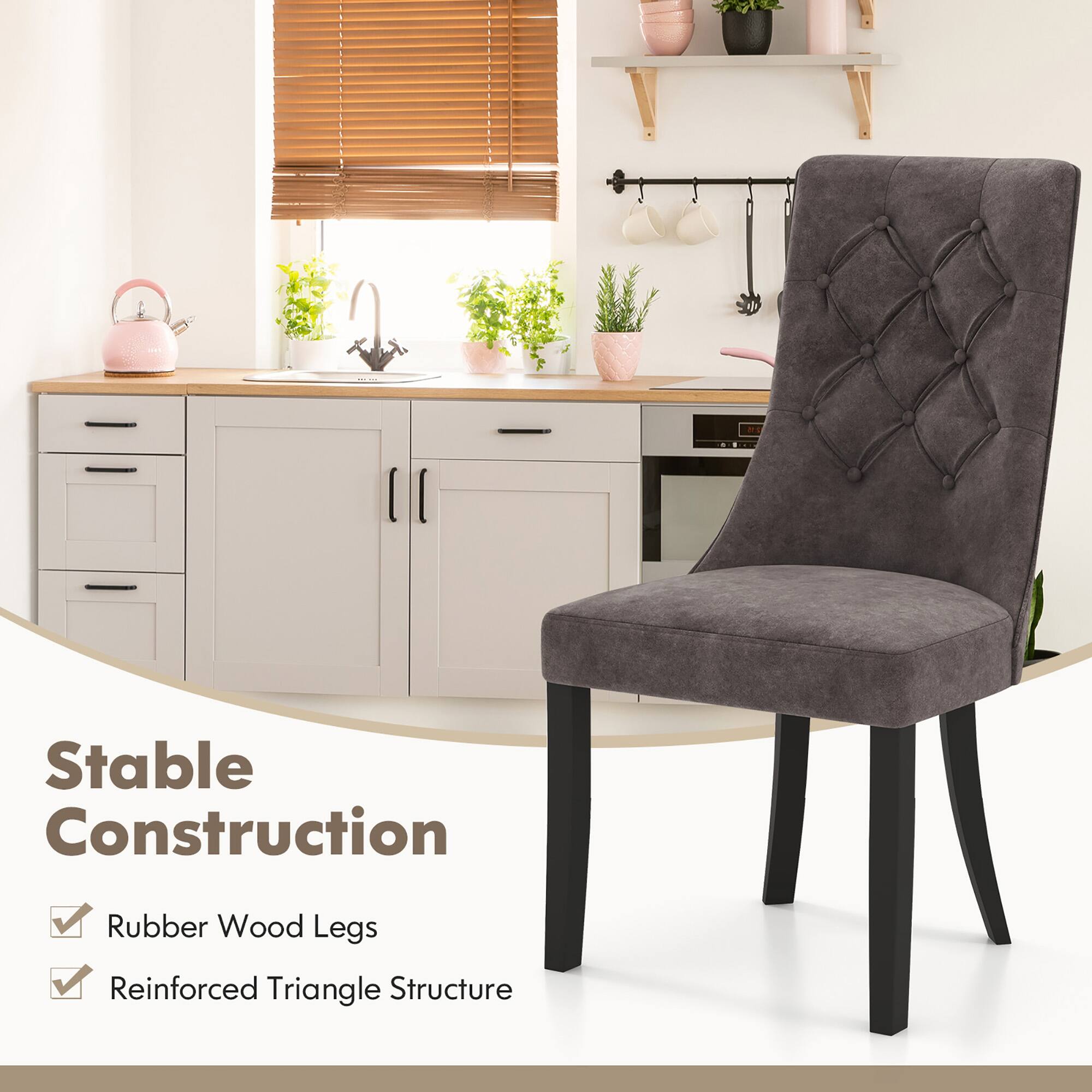 Stable Construction

- Rubber Wood Legs
- Reinforced Triangle Structure