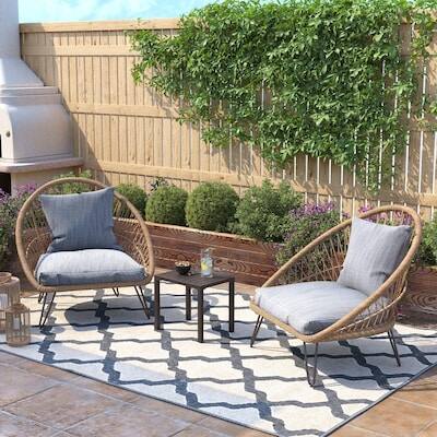 Alt View 4. Crestlive Products - Crestlive Products 18in Aluminum Patio Side Rectangle Outdoor End Table - Brown.