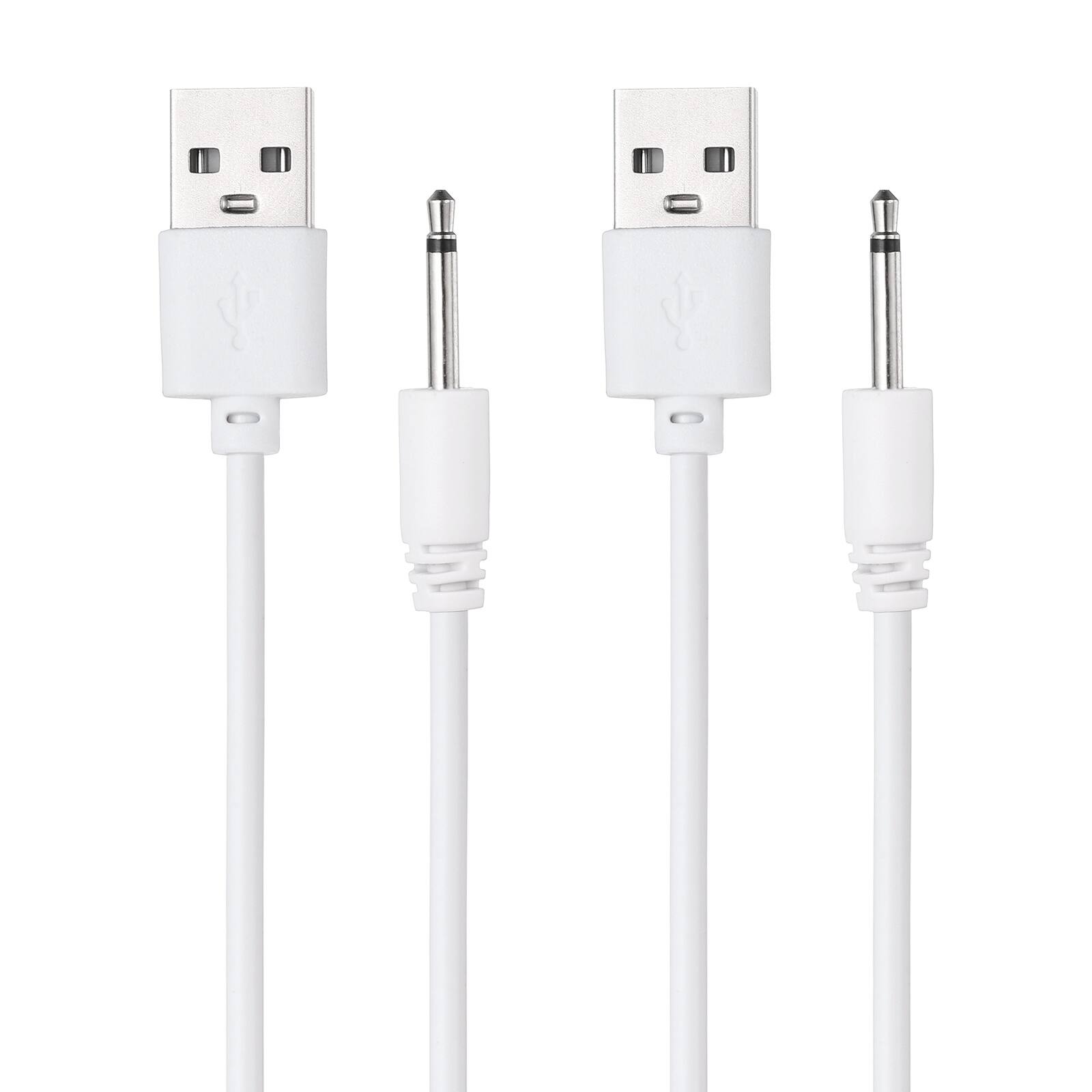 Front. Unique Bargains - USB to DC Charging Cable, 2.6ft, 5V 1A, 2pcs - Ideal for Routers, Speakers, Cameras, and Other 5V Devices - White.