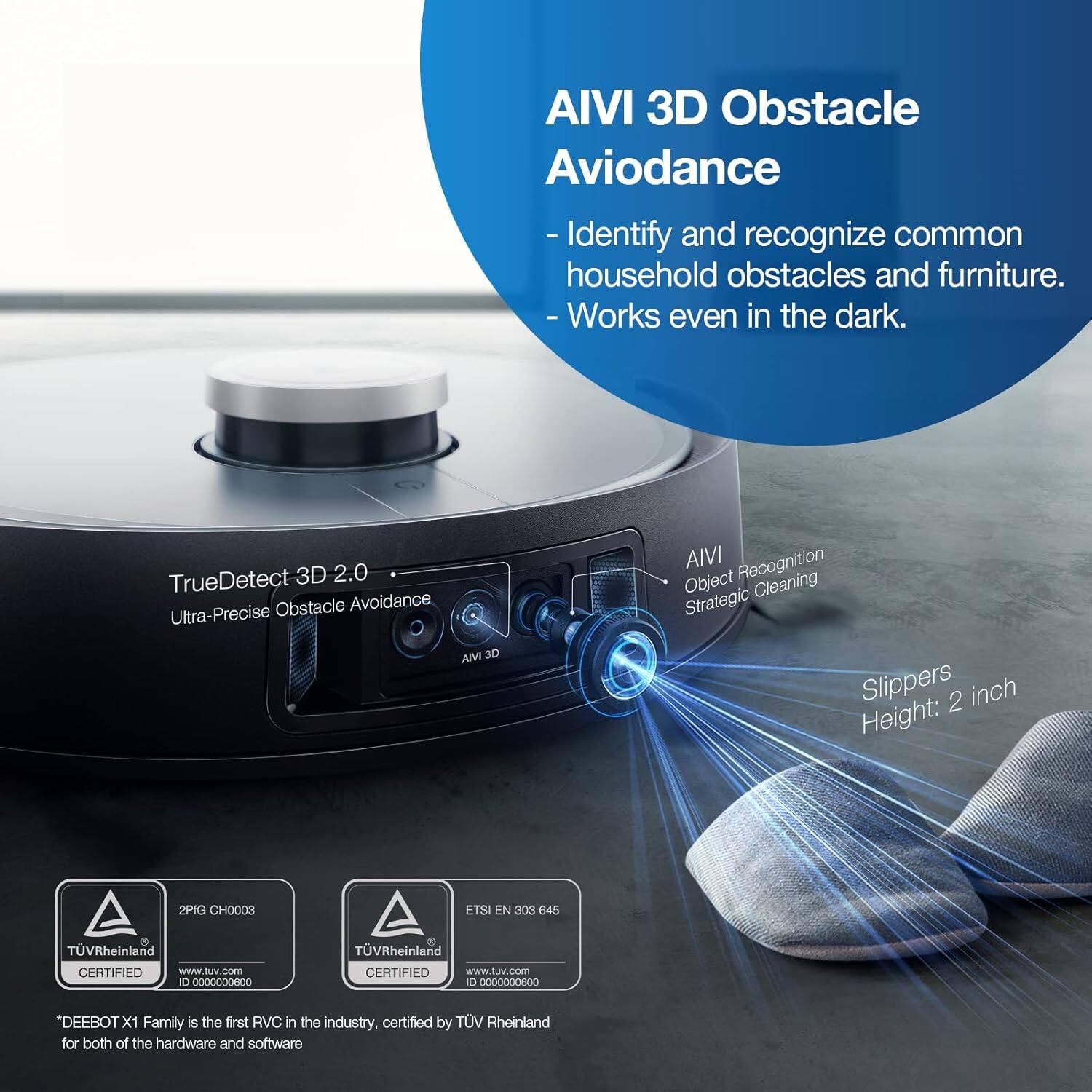 ECOVACS Robotics DEEBOT X1 Turbo Robot Vacuum and Mop Combo