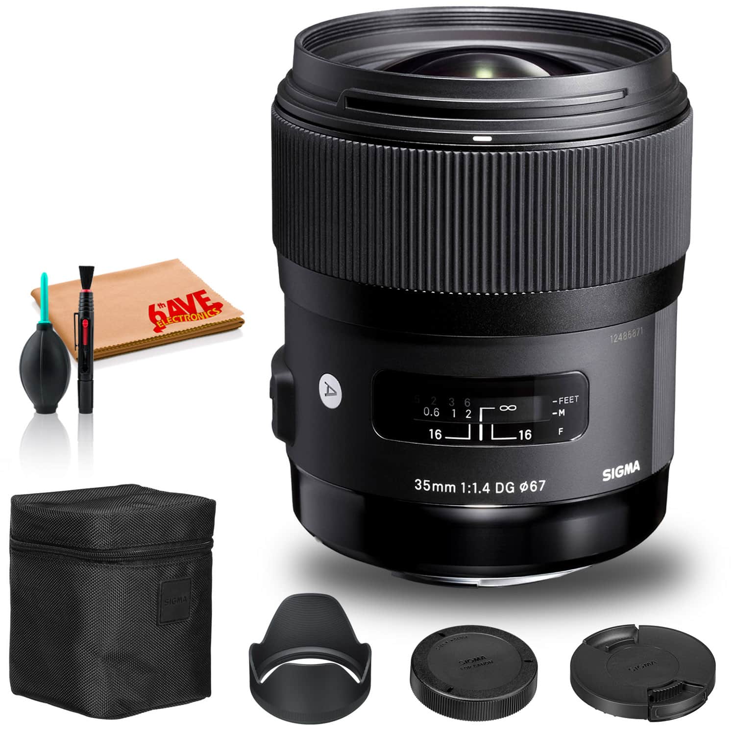 Sigma - 35mm f/1.4 DG HSM Art Lens for Canon EF (USA) Standard Bundle - Standard Kit
