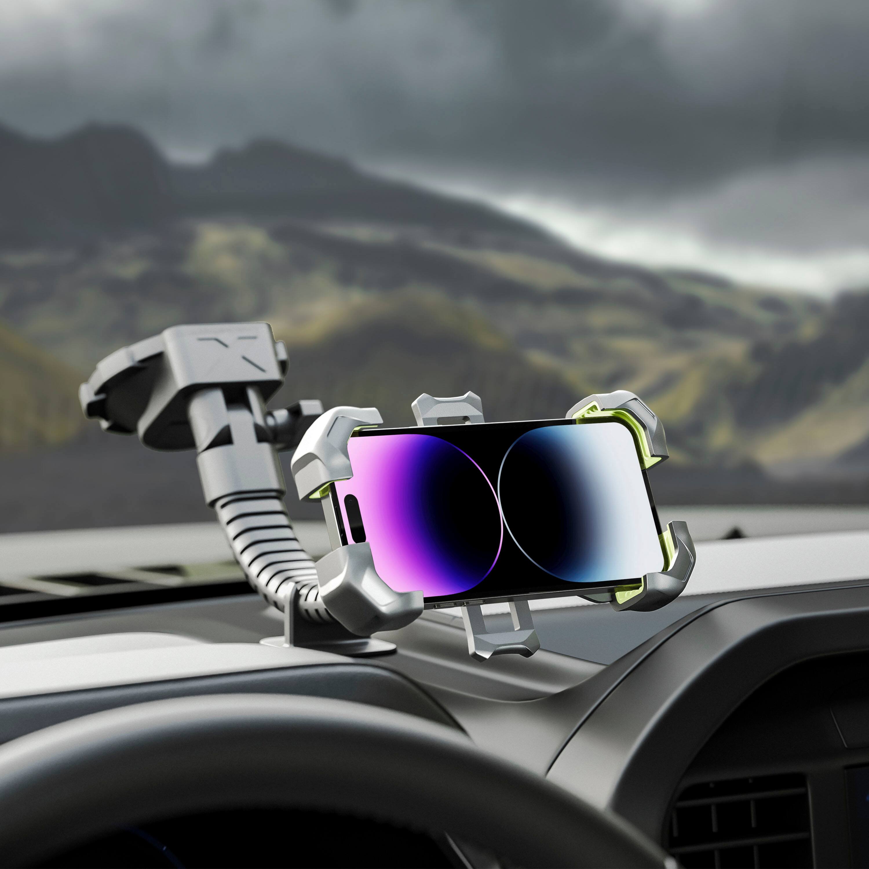 Alt View 18. Bracketron - HD X-Lock Window & Dash Mount - Black.