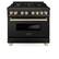 Front. ZLINE - Autograph 36" Legacy Dual Fuel Range with Gold Accents (RABZ-36-G) - Black.