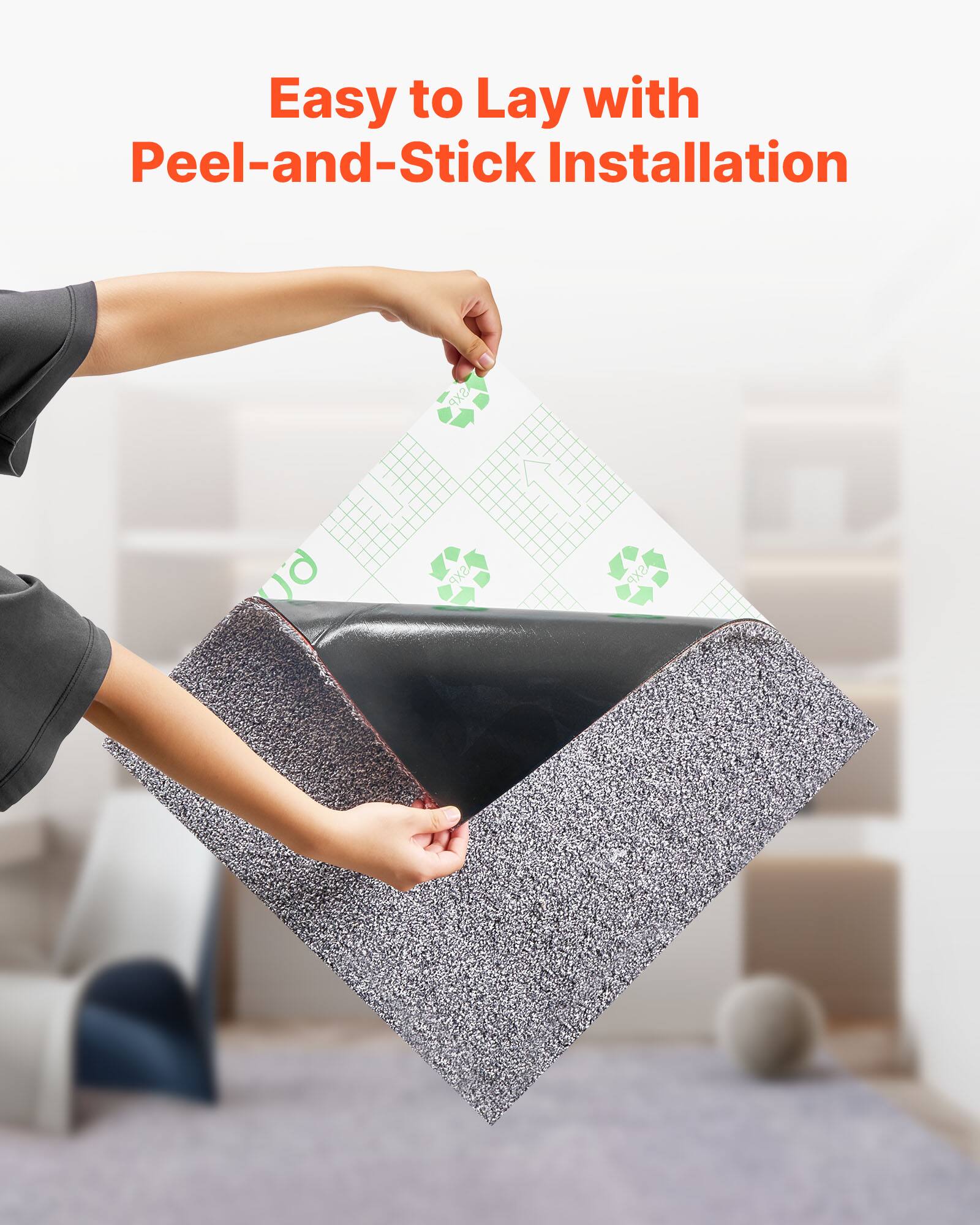 Easy to Lay with Peel-and-Stick Installation