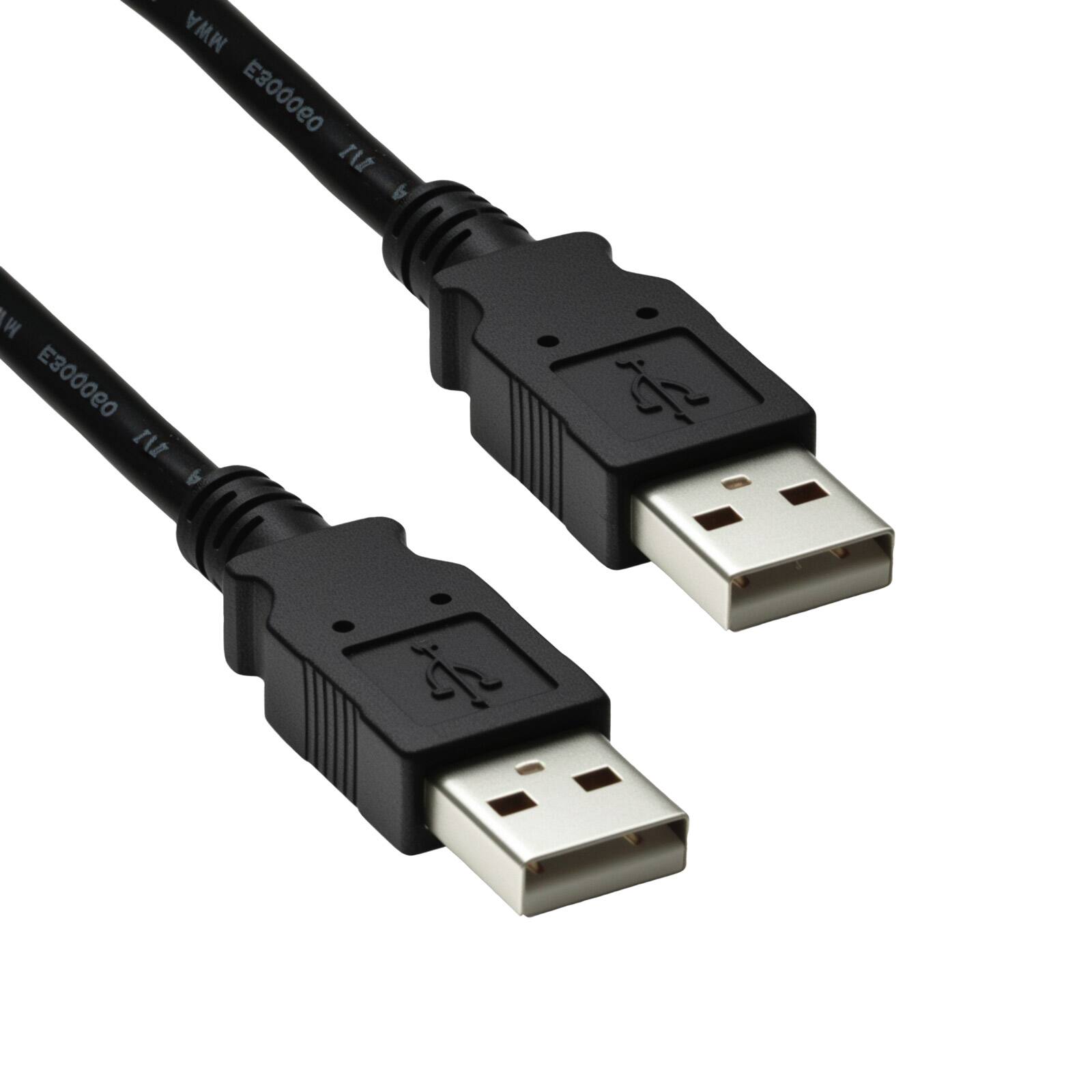Cable Leader - USB 2.0 USB-A to USB-A Cable, 480Mbps Double-Shielded for KVM, Hub, Hard Drive Enclosure - Black