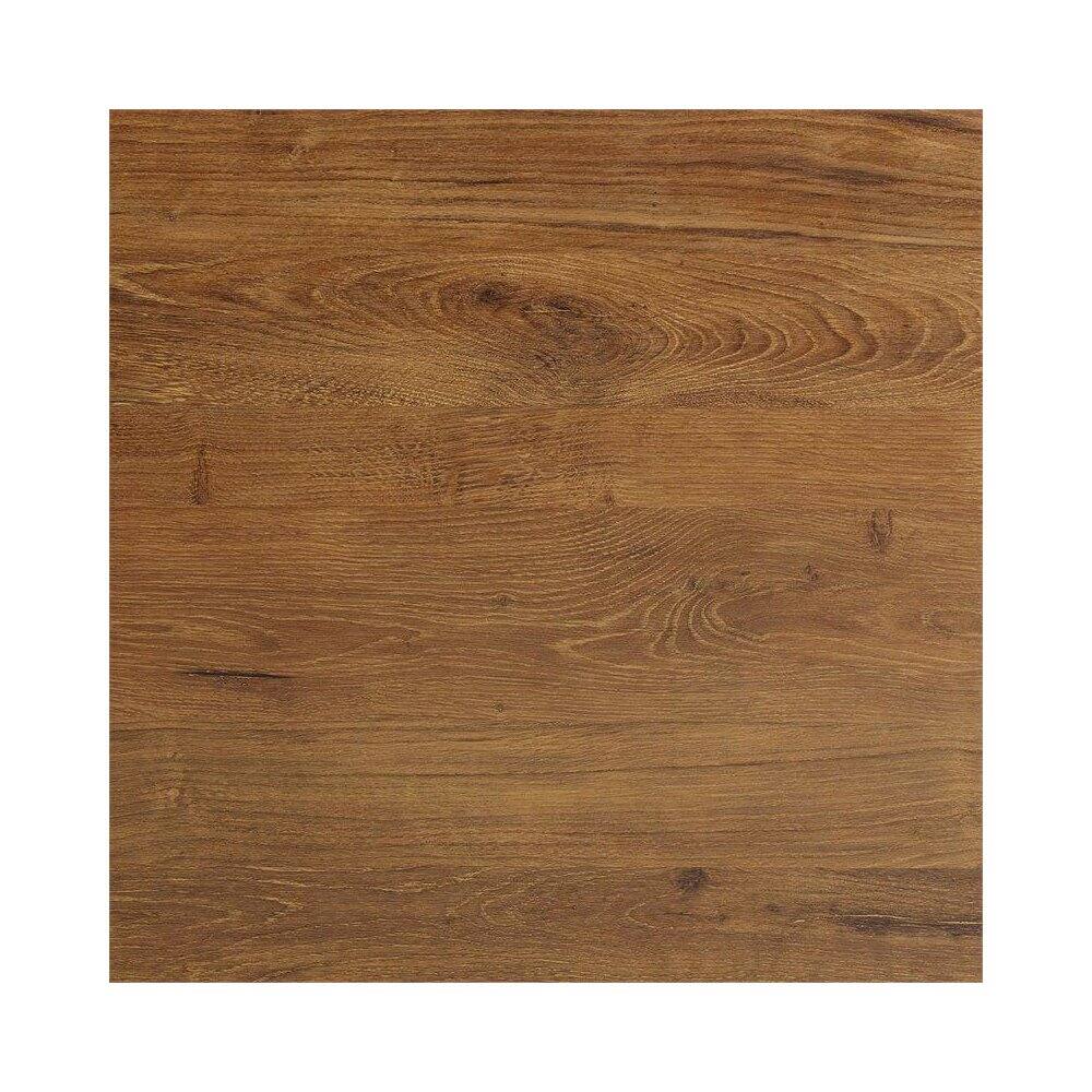 Angle. Caffoz - Storage Shelf Wood Center Coffee Table With Metal Frame In Oak Brown - Brown.