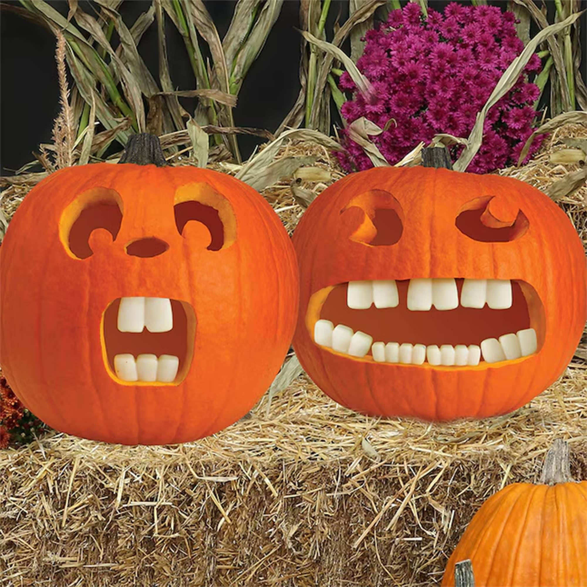 Alt View 4. Funworld - Halloween Pumpkin Accessory Kit | Buck Teeth - White.