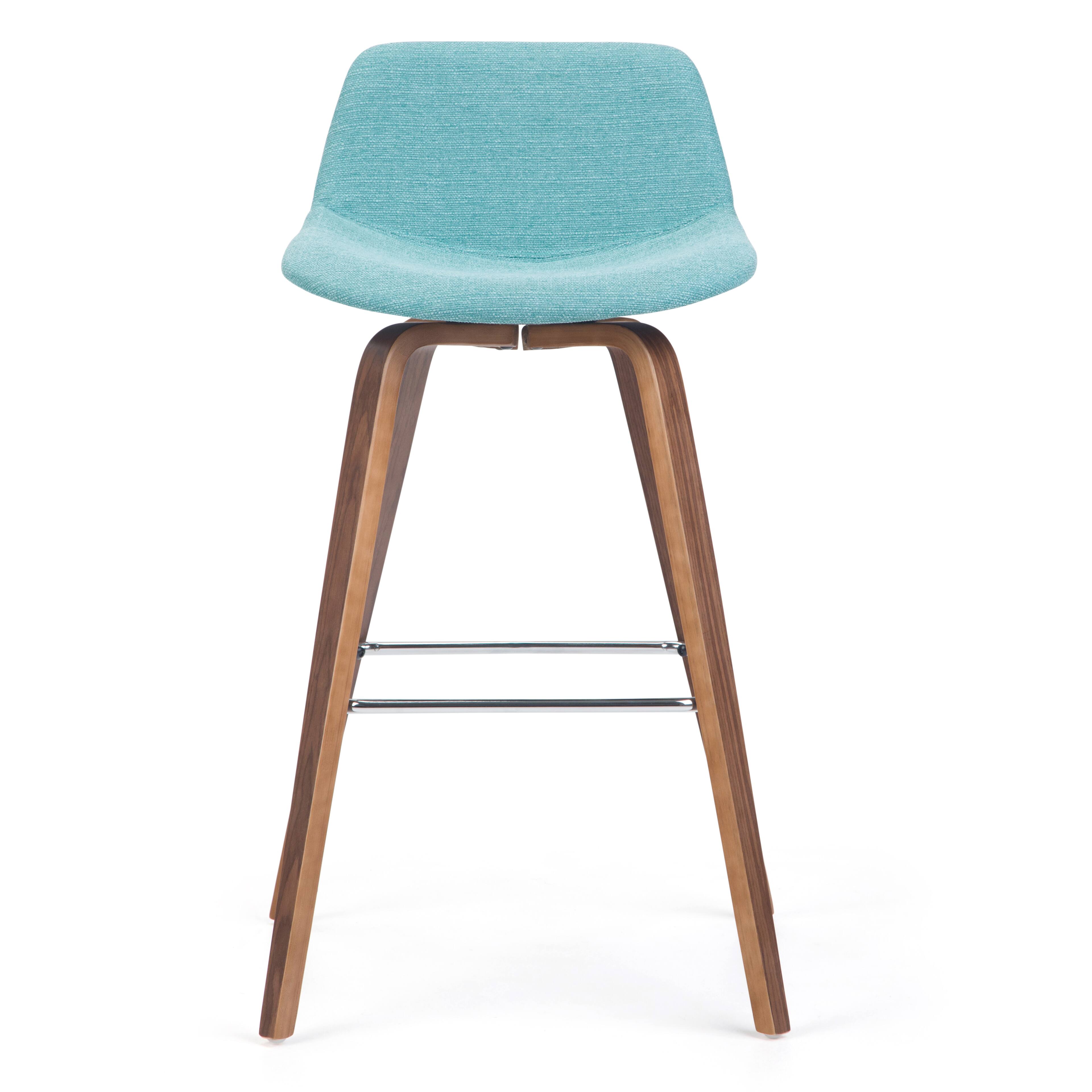 Alt View 11. Simpli Home - Randolph Bentwood Counter Height Stool (Set of 2) - Aqua Blue.