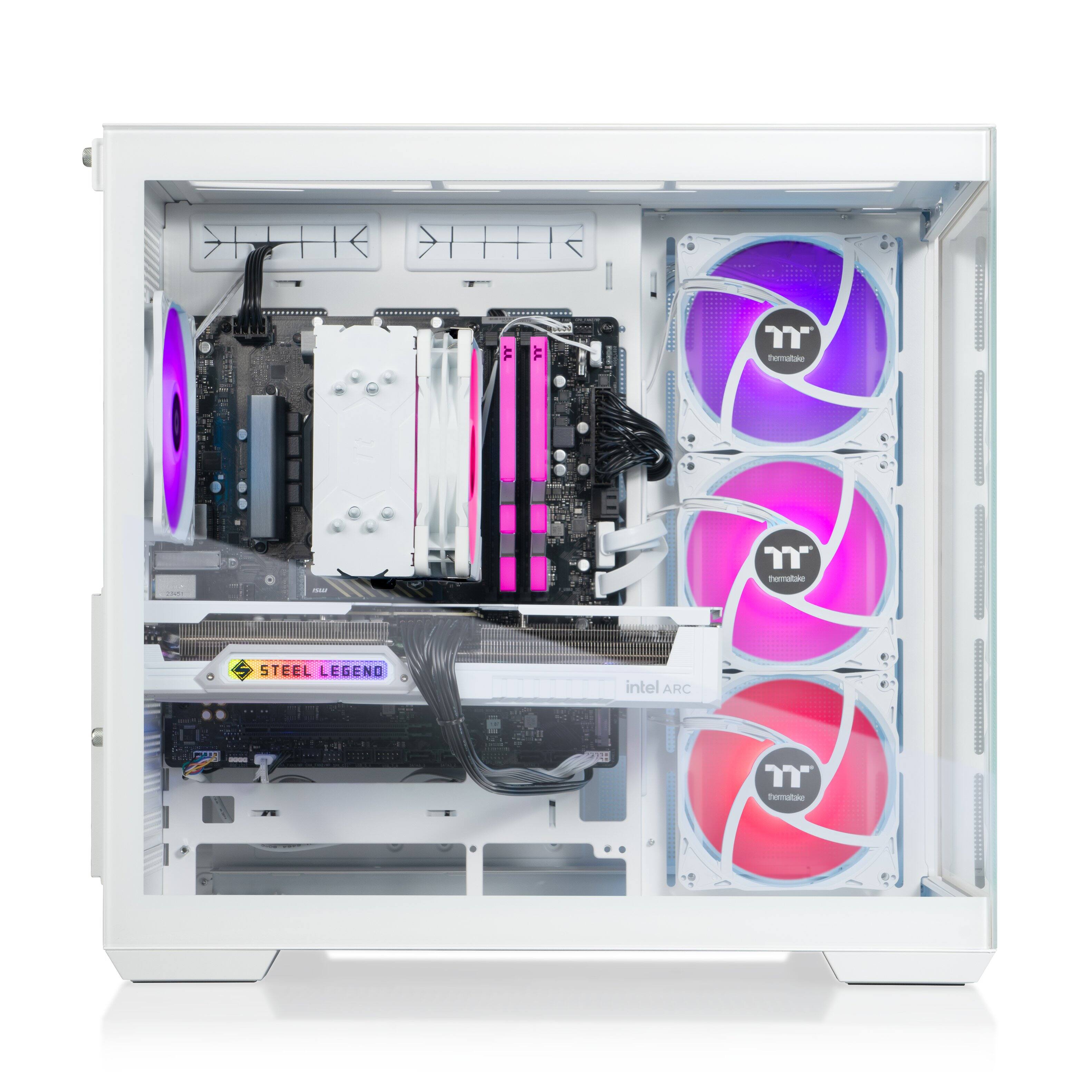 The text on the image reads "Steel Legend intel ARC M.2 512GB NVMe SSD."