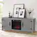 Back. Ihomeadore - 58" Farmhouse TV Stand for TV up to 65" with Electric Fireplace - Gray.
