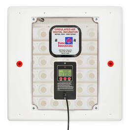 Farm Innovators - 40W Digital Circulated Air Incubator for Up to 48 Eggs, White