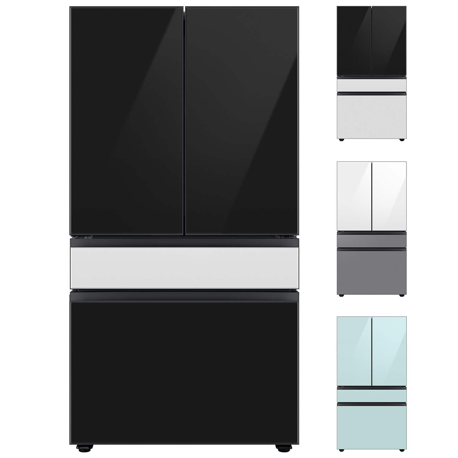 Samsung - BESPOKE 29 cu. ft. 4-Door French Door Smart Refrigerator with Beverage Center - Custom Panel Ready