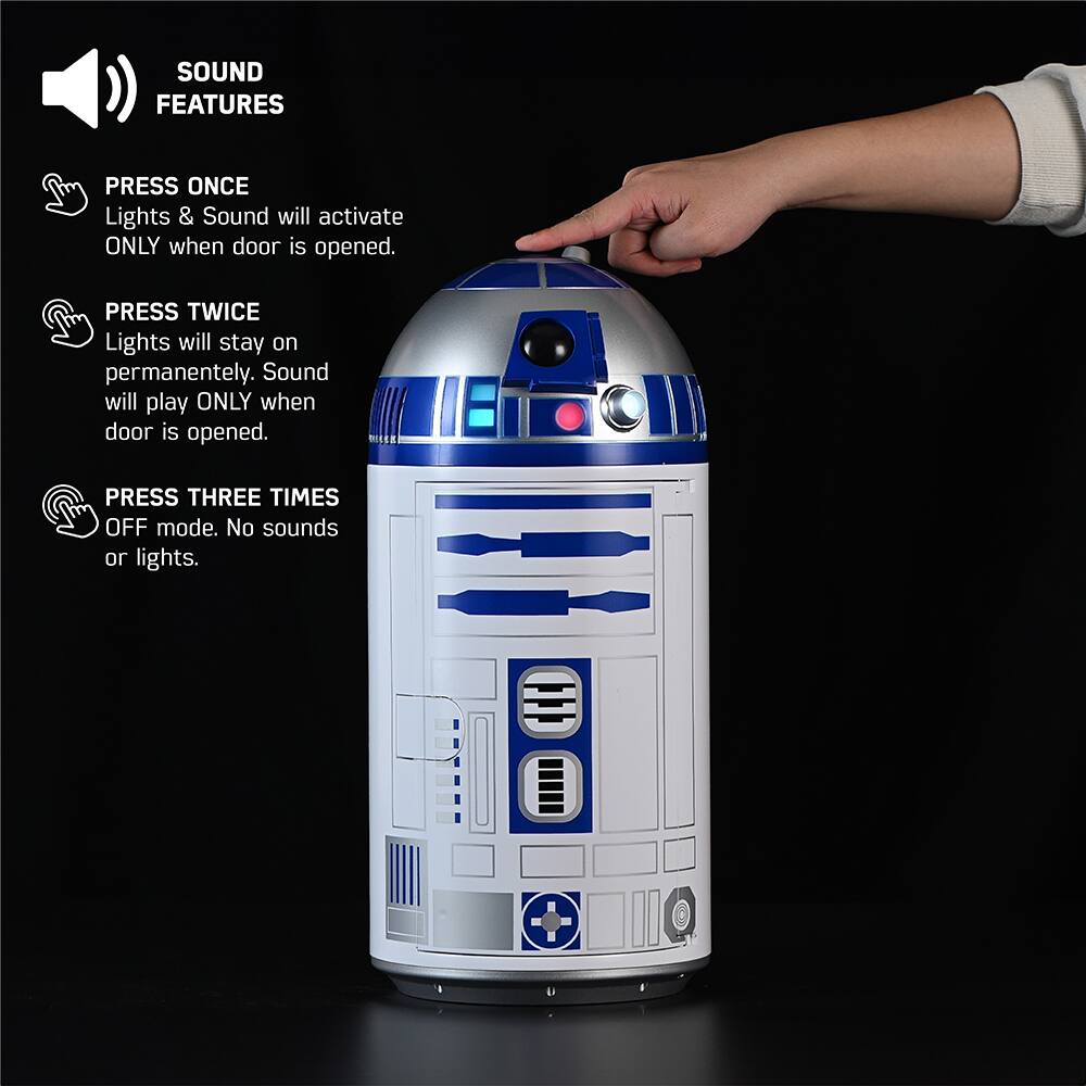 SOUND FEATURES

PRESS ONCE  
Lights & Sound will activate ONLY when door is opened.

PRESS TWICE  
Lights will stay on permanently. Sound will play ONLY when door is opened.

PRESS THREE TIMES  
OFF mode. No sounds or lights.
