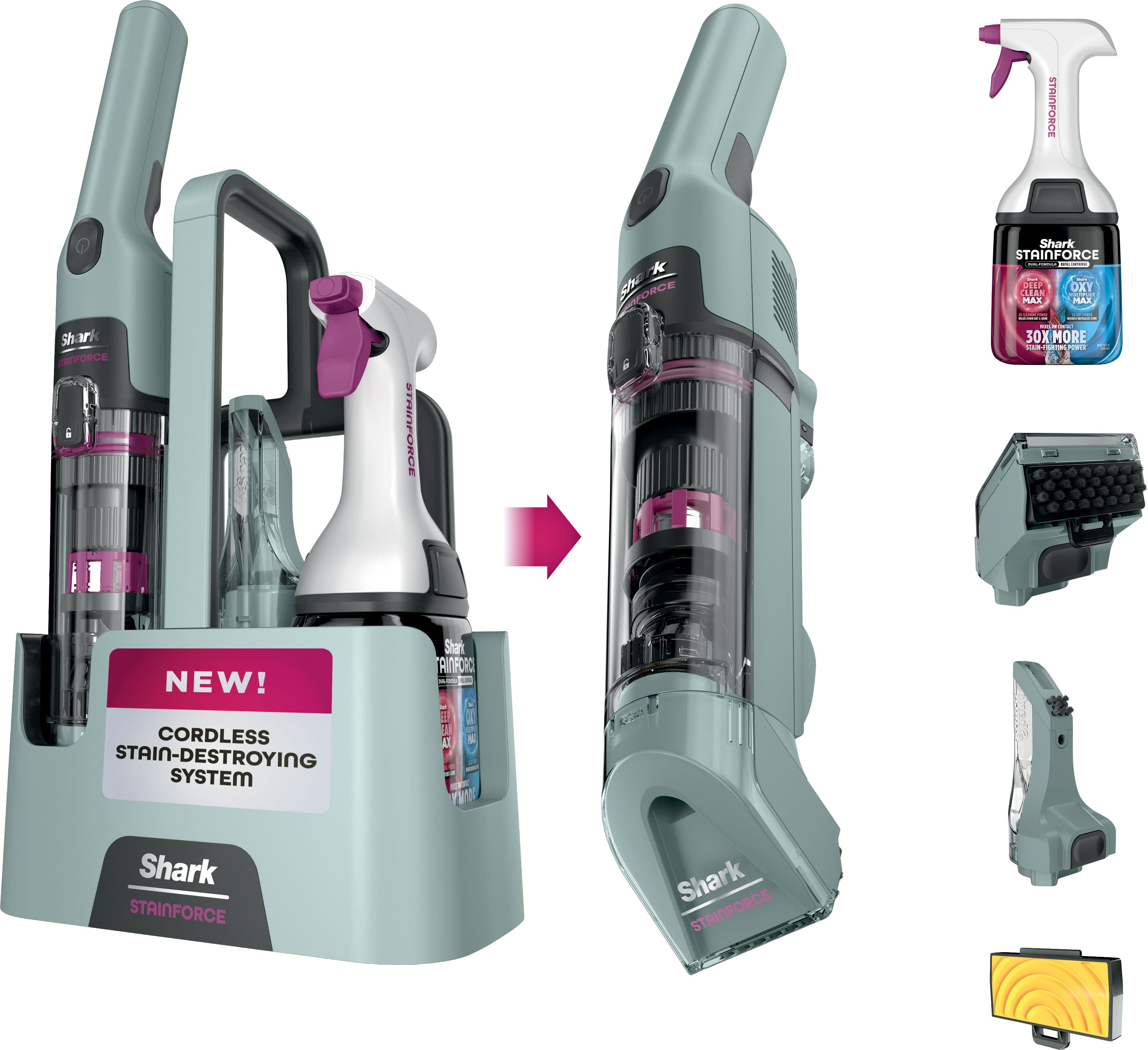 Shark StainForce Cordless Portable Spot & Stain Cleaner with Dual