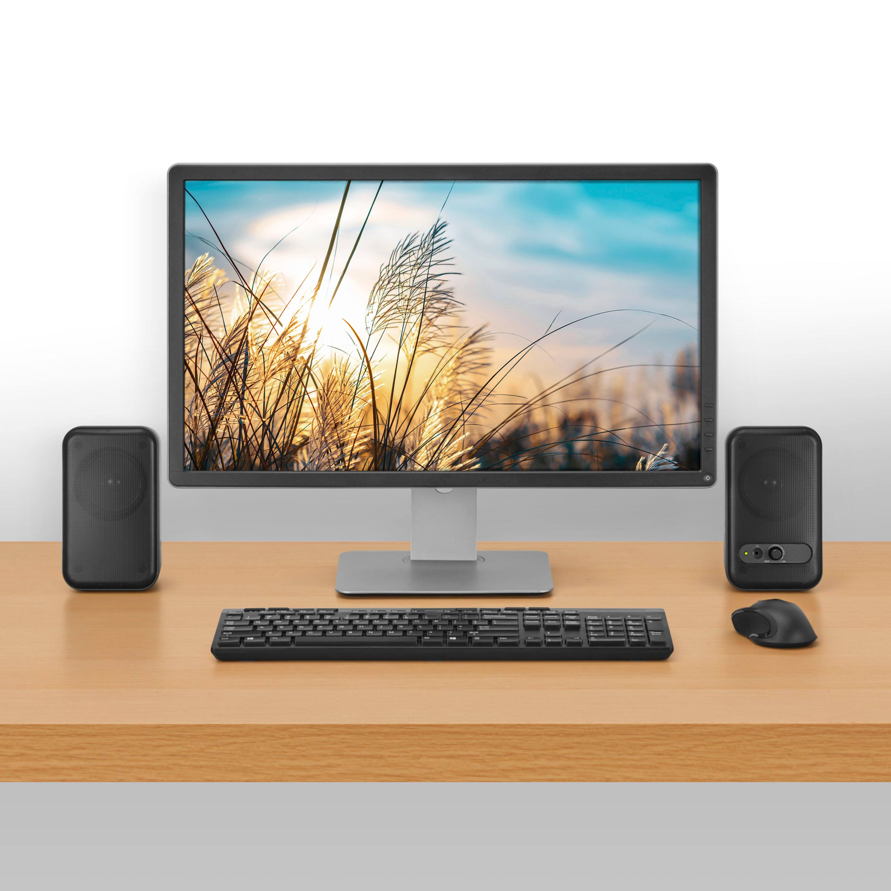 Alt View 1. Insignia™ - 2.0 Computer Speakers (2-Piece) - Black.