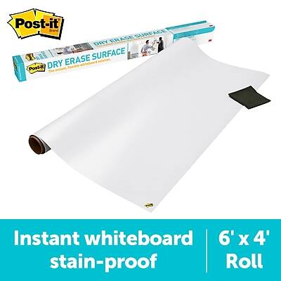 Post-it Instant whiteboard  
6' x 4' Roll  
Dry Erase Surface  
Stain-proof